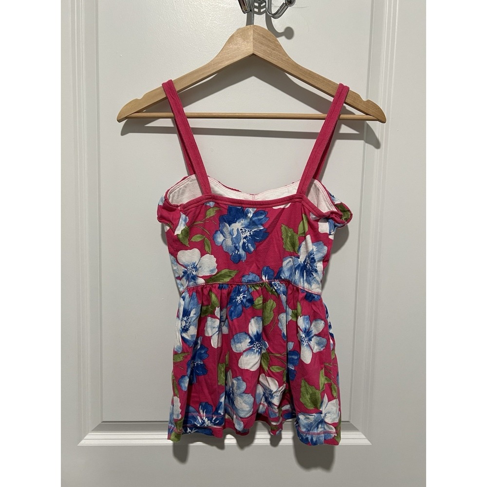 Vintage Hollister Babydoll Sleeveless Top Floral Size Medium Y2K - Picture 2 of 6